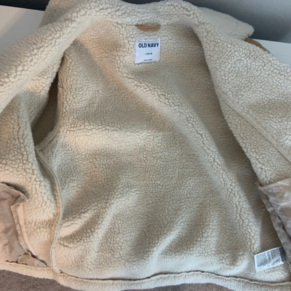 Old Navy Girls Tan Sherpa Coat